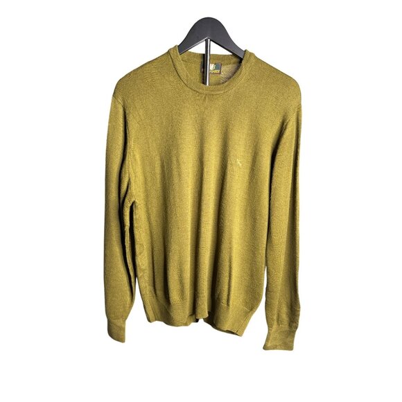 Spains Bruno Baresi Men's Olive Green Wool Blend Crew Neck Sweater EU 52/XL - Picture 1 of 9